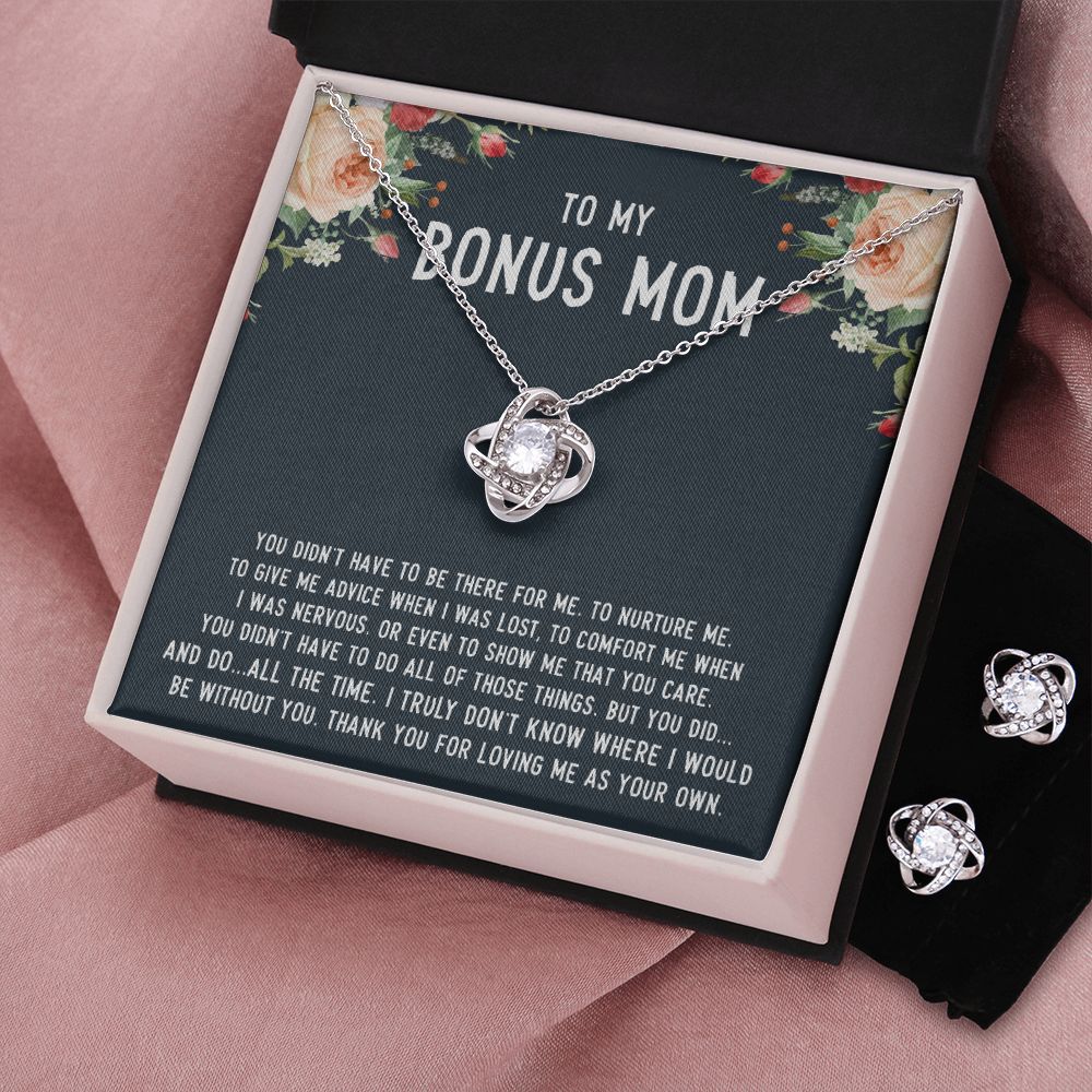 To My Bonus Mom Necklace + Free Matching Earrings (while stock last)