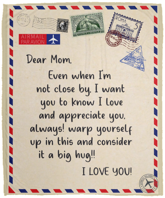 Letter To Mom - Cozy Plush Fleece Blanket - 50x60
