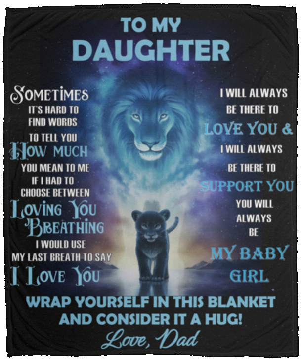 To My Daughter - Wrap Yourself Blanket - Cozy Plush Fleece Blanket - 50x60