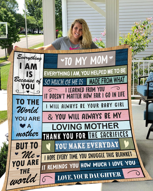 To My Mom - I Will Always Be Your Girl - Premium Mink Sherpa Blanket 50x60