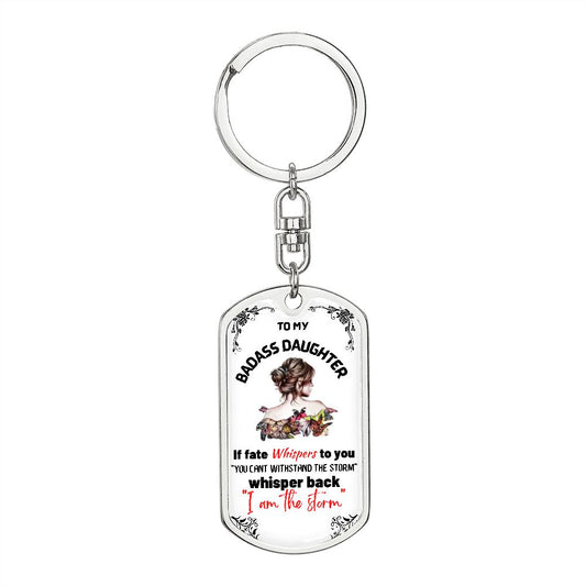 Empowering Keepsake for Daughter - I Am the Storm Keychain - Limited Stock Available