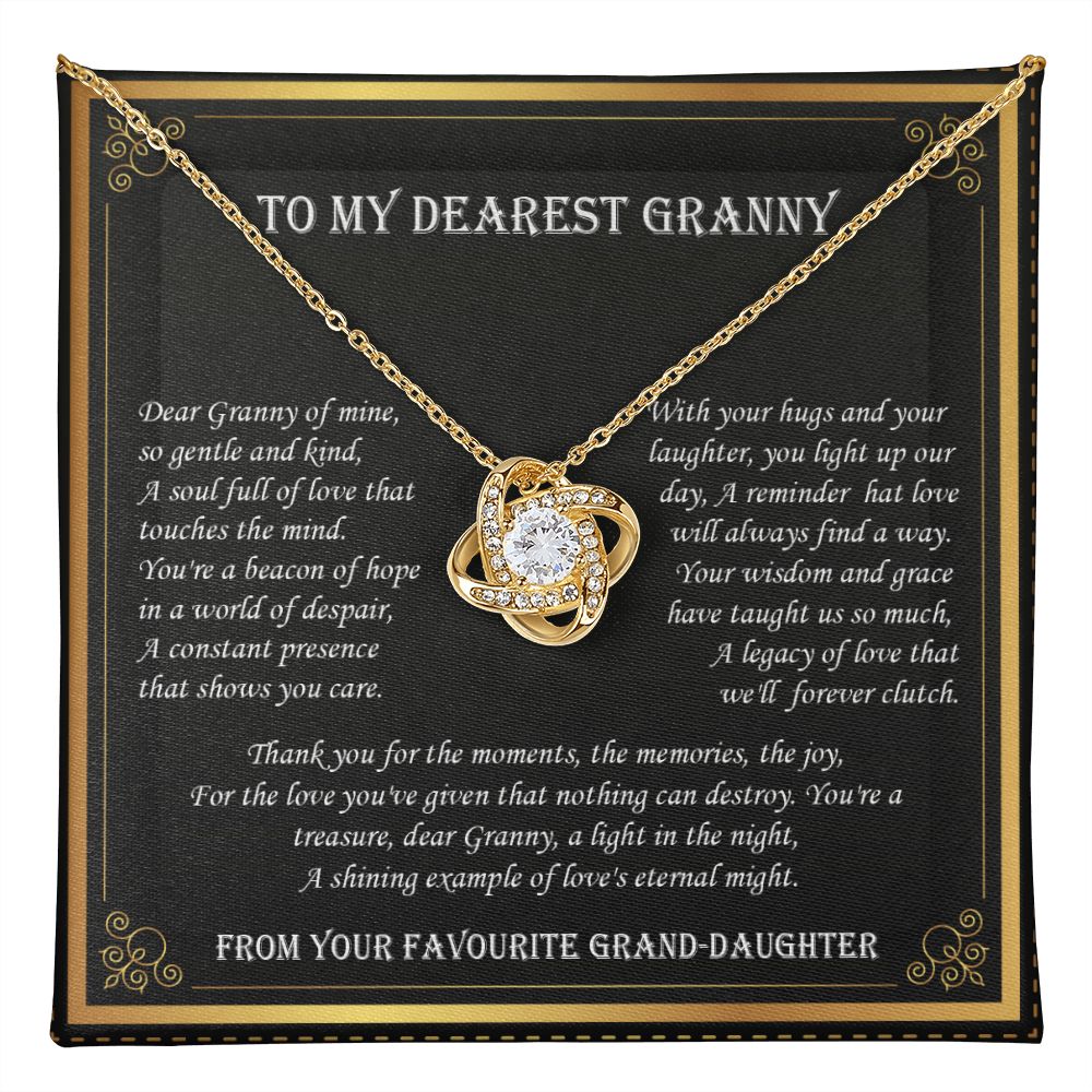 To My Granny - Shining Example of Love - Premium Love Knot Necklace