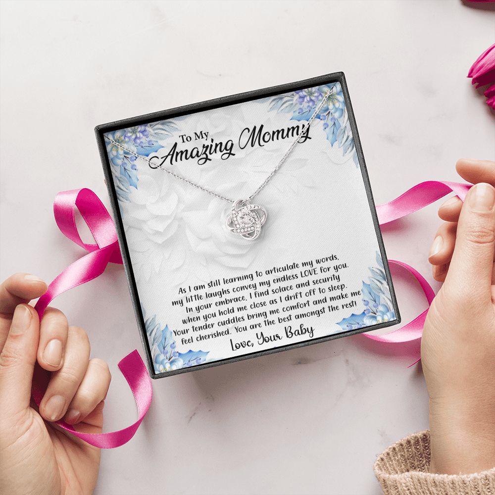 My Amazing Mommy - From Your Baby - Premium Love Knot Necklace