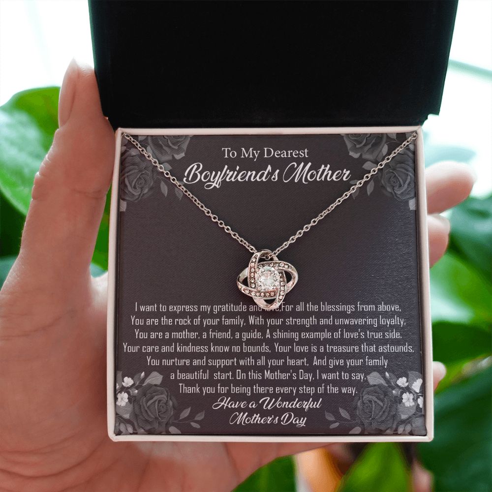 To My Boyfriends Mother - Kindness knows No Bounds -  Premium Love Knot Necklace