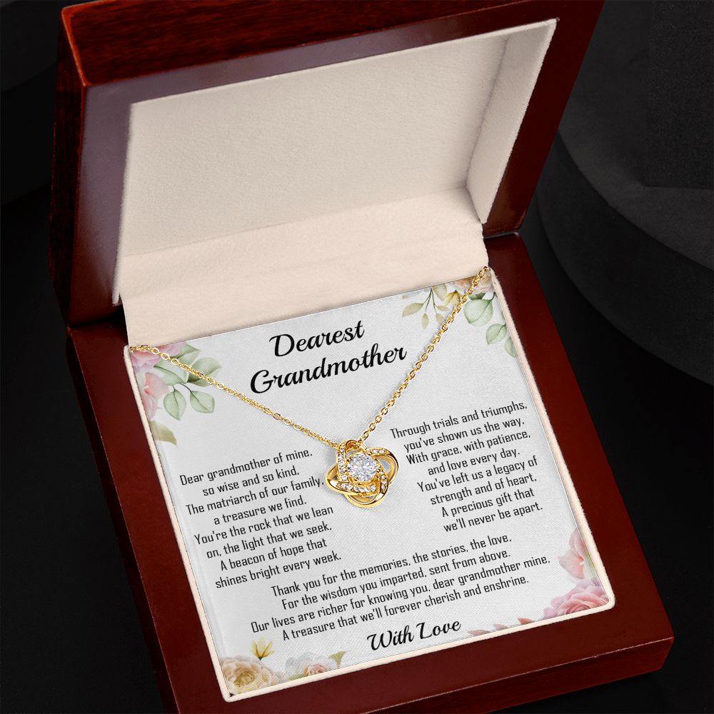 Dearest Grandmother -  The Matriarch of the Family - Premium Love Knot Necklace