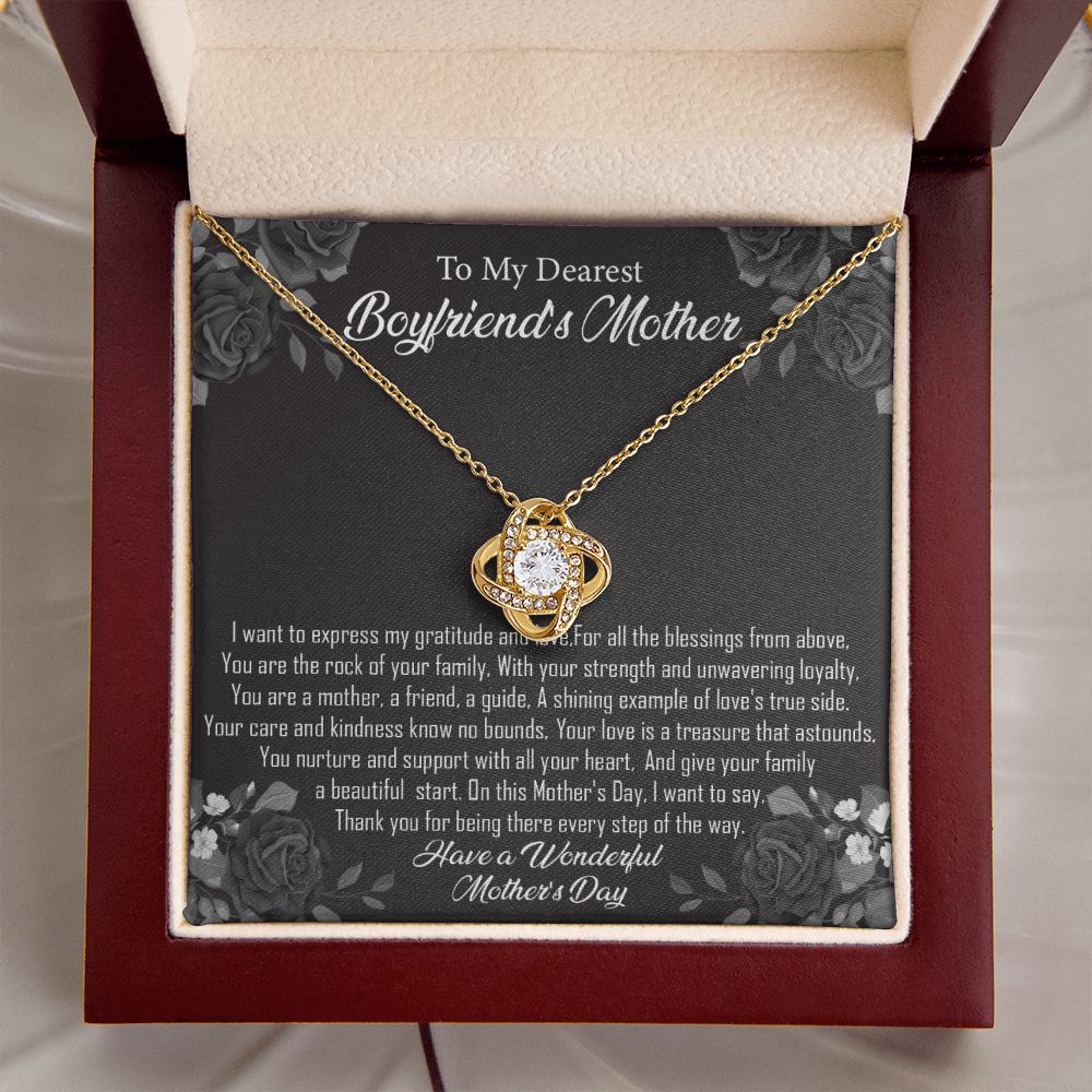 To My Boyfriends Mother - Kindness knows No Bounds -  Premium Love Knot Necklace