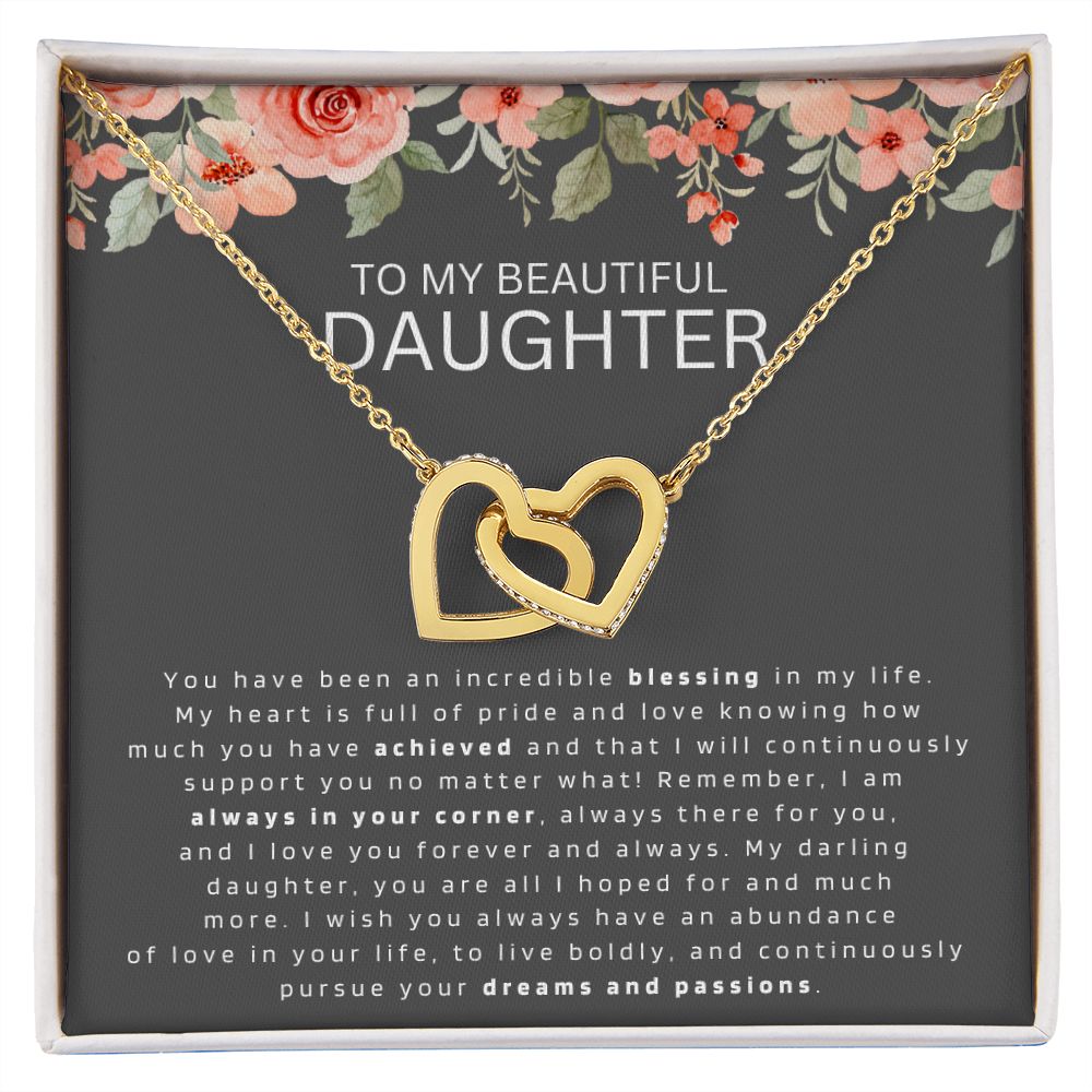 To My Daughter - Always in your corner - Interlocking Hearts