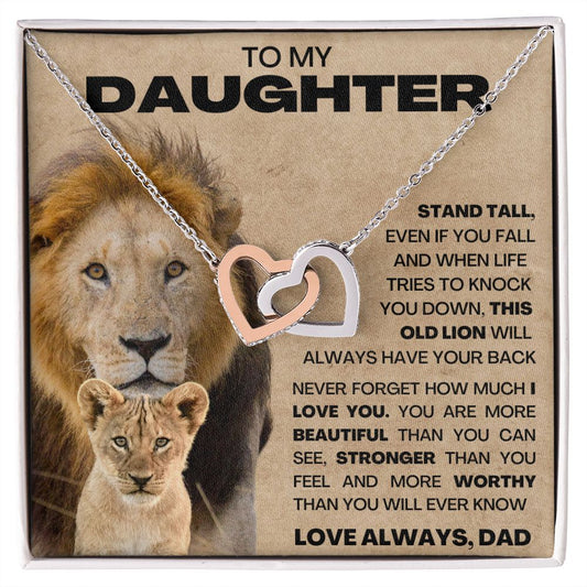 To My Daughter - This Old Lion - Dad Necklace