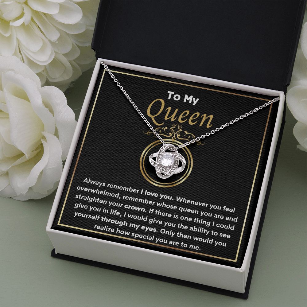 My Queen - Always Remember - Love Knot Necklace