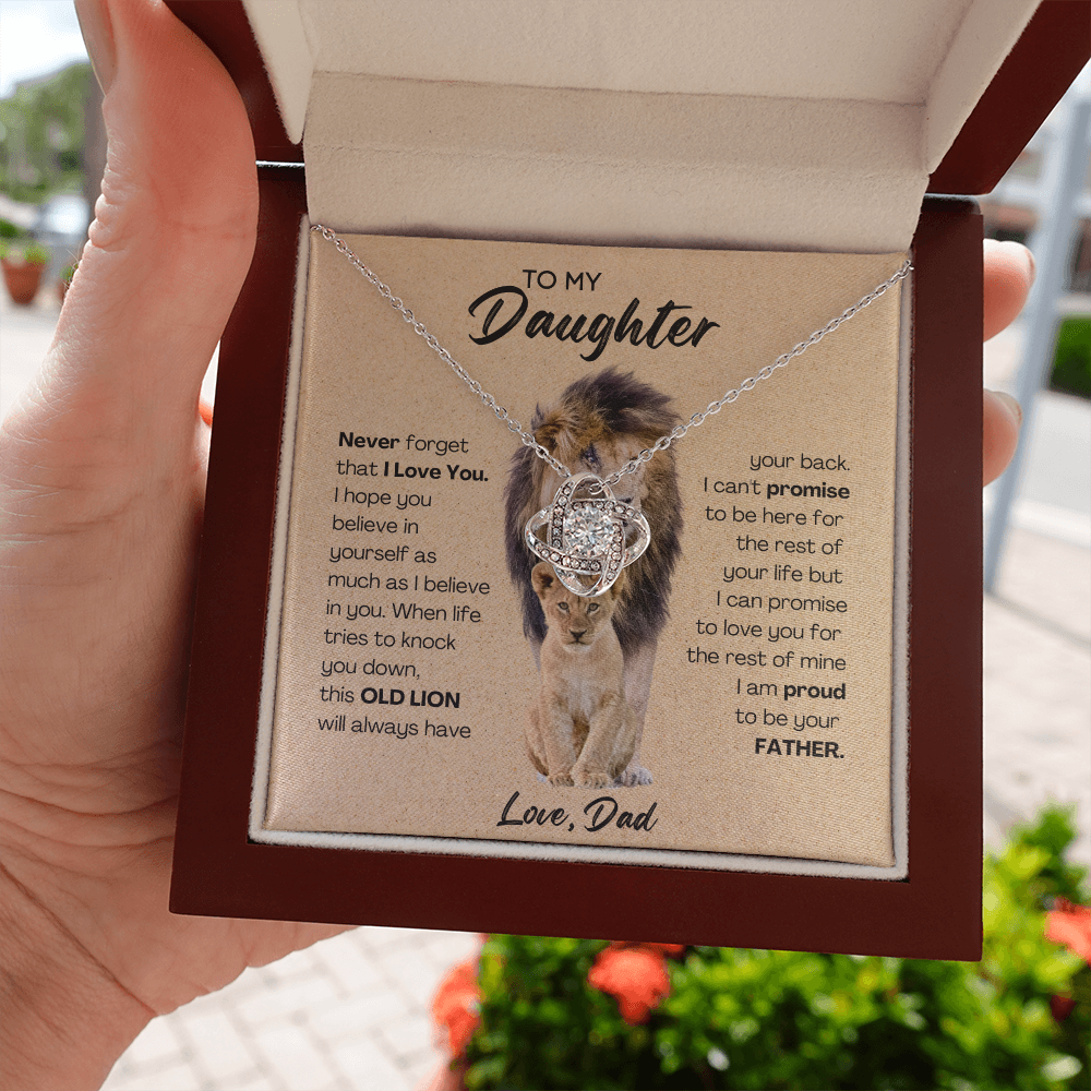 To My Daughter | Proud of you | Love Knot Necklace
